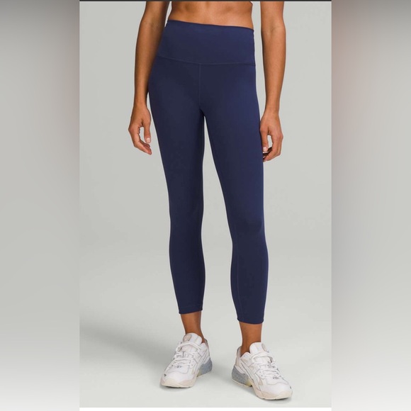 NWOT Lululemon Wunder Train High-Rise Crop 23" Night Sea - Picture 2 of 5